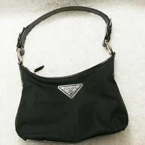 Prada Tessuto Nero Nylon w/Calfskin Strap/Trim